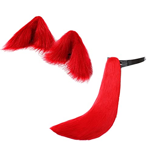 hgnxa 2 Stück für Ohren und Wolf Tierschwanz Cosplay Kostüm Kunsthaarclip Kopfschmuck Halloween Geburtstag Party Plüsch S hgnxa 2 Stück für Ohren und Wolf Tierschwanz Cosplay Kostüm Kunsthaarclip Kopfschmuck Halloween Geburtstag Party Plüsch S von hgnxa