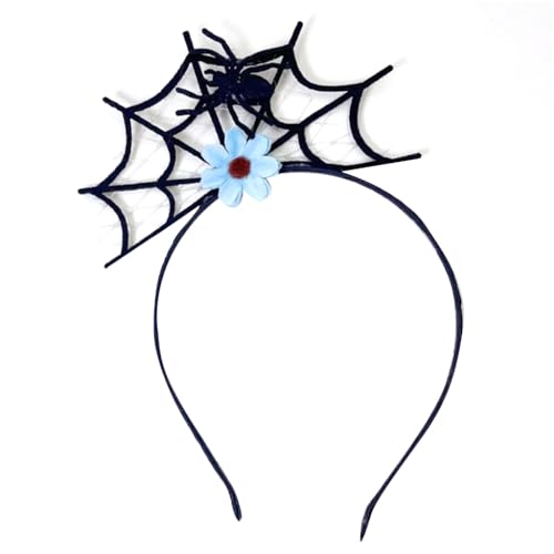 hgnxa Lustiges Araneid Stirnband Geburtstag Party Cosplay mit Blume Spinnennetz Kopfbedeckung Haarschmuck Halloween Kostüm Haarband von hgnxa