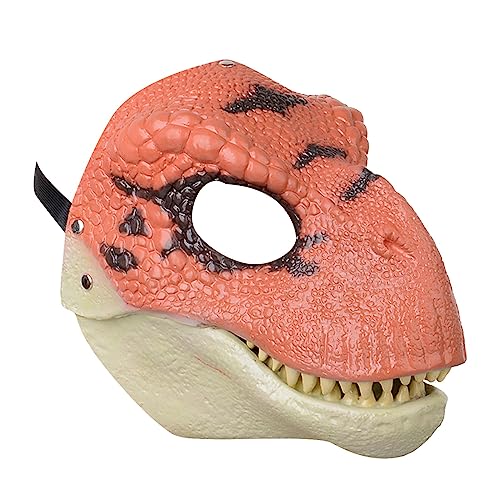 hhsbeauty Dinosaurier Beweglicher Kinder Offenen Mund Latex Dinosaurier Kopfbedeckung Halloween Party Cosplay Kostüm Kinder Und Erwachsene 1pc Für Erwachsene (C, One Size) von hhsbeauty