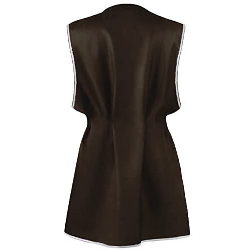 hhsbeauty Herren Mittelalter Kostüm Halloween Tunika Vintage Hemden Mittelalter Schnürhemd Bluse Tops Cosplay Mittelalter Tunika Kostüm Weste Tanks Hemden Für Männer (Brown, M) von hhsbeauty