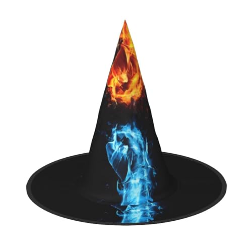 1PC Halloween Hut - Hexe Eis und Feuer Boxen Druck Kostüm Party Damen Herren Spitze Horn Kappe Licht für Festlich Ostern 1PC Halloween Hut - Hexe Eis und Feuer Boxen Druck Kostüm Party Damen Herren Spitze Horn Kappe Licht für Festlich Ostern von hhxvcv