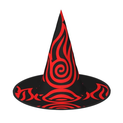 1PC Halloween Hut - Hexe Feuer Druck Kostüm Party Damen Herren Spitze Horn Kappe Licht für Festlich Ostern 1PC Halloween Hut - Hexe Feuer Druck Kostüm Party Damen Herren Spitze Horn Kappe Licht für Festlich Ostern von hhxvcv