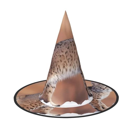 1PC Halloween Hut - Hexe Kanada Luchs Druck Kostüm Party Frauen Männer Spitze Horn Kappe Licht für Festlich Ostern 1PC Halloween Hut - Hexe Kanada Luchs Druck Kostüm Party Frauen Männer Spitze Horn Kappe Licht für Festlich Ostern von hhxvcv