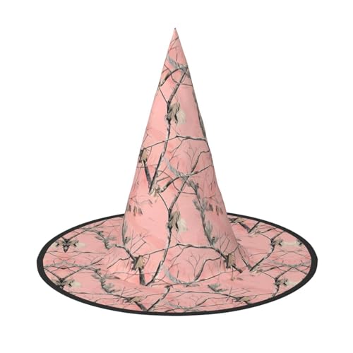 1PC Halloween Hut - Hexe Rosa Blätter Camo Print Kostüm Party Damen Herren Spitze Horn Kappe Licht für Festlich Ostern 1PC Halloween Hut - Hexe Rosa Blätter Camo Print Kostüm Party Damen Herren Spitze Horn Kappe Licht für Festlich Ostern von hhxvcv