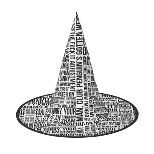 1PC Halloween Hut - Hexe Spiel Zitate Druck Kostüm Party Frauen Männer Spitze Horn Kappe Licht für Festlich Ostern 1PC Halloween Hut - Hexe Spiel Zitate Druck Kostüm Party Frauen Männer Spitze Horn Kappe Licht für Festlich Ostern von hhxvcv