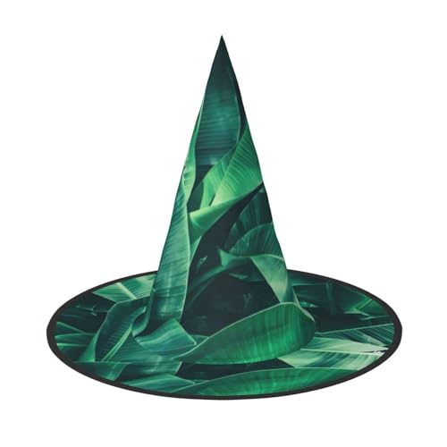 1PC Halloween Hut - Hexe Tropische Bananenblatt Druck Kostüm Party Damen Herren Spitze Horn Kappe Licht für Festlich Ostern 1PC Halloween Hut - Hexe Tropische Bananenblatt Druck Kostüm Party Damen Herren Spitze Horn Kappe Licht für Festlich Ostern von hhxvcv