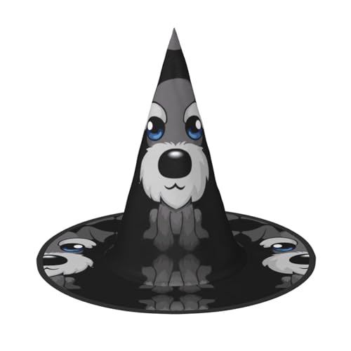 1PC Halloween Hut - Hexe entzückender Schnauzer Druck Kostüm Party Damen Herren Spitze Horn Kappe Licht für Festlich Ostern 1PC Halloween Hut - Hexe entzückender Schnauzer Druck Kostüm Party Damen Herren Spitze Horn Kappe Licht für Festlich Ostern von hhxvcv