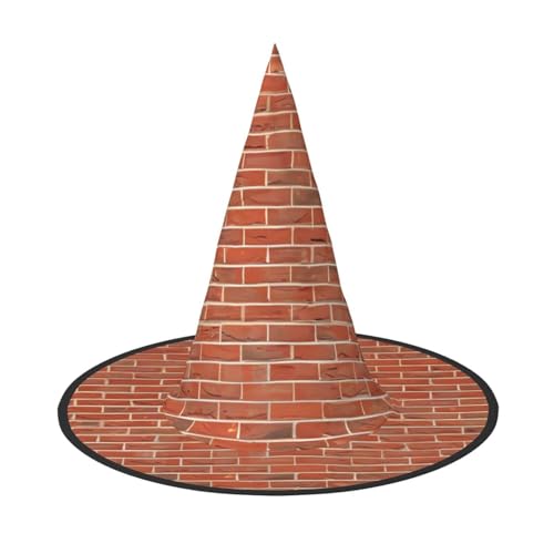 1PC Halloween Hut - Hexe rote Ziegelmauer Textur Druck Kostüm Party Damen Herren Spitze Horn Kappe Licht für Festlich Ostern 1PC Halloween Hut - Hexe rote Ziegelmauer Textur Druck Kostüm Party Damen Herren Spitze Horn Kappe Licht für Festlich Ostern von hhxvcv