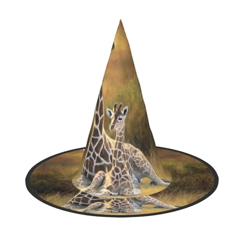 2 Stück Halloween-Hut – Hexe Giraffe Mama und Baby Druck Kostüm Party Damen Herren Spitze Horn Kappe Licht für festliche Ostern 2 Stück Halloween-Hut – Hexe Giraffe Mama und Baby Druck Kostüm Party Damen Herren Spitze Horn Kappe Licht für festliche Ostern von hhxvcv