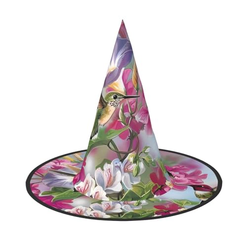 2 Stück Halloween-Hut – Hexe Neuheit Kolibri Druck Kostüm Party Damen Herren Spitze Horn Kappe Licht für festliche Ostern 2 Stück Halloween-Hut – Hexe Neuheit Kolibri Druck Kostüm Party Damen Herren Spitze Horn Kappe Licht für festliche Ostern von hhxvcv