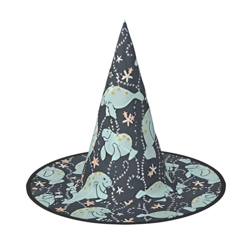 2 Stück Halloween-Hut – Hexe Seekuh Tiere Druck Kostüm Party Damen Herren Spitze Horn Kappe Licht für festliche Ostern 2 Stück Halloween-Hut – Hexe Seekuh Tiere Druck Kostüm Party Damen Herren Spitze Horn Kappe Licht für festliche Ostern von hhxvcv