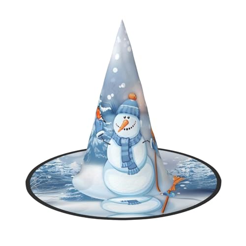 2 Stück Halloween-Hut – Hexe fleißiger Schneemann Druck Kostüm Party, Damen Herren, spitze Hornkappe, Licht für festliche Ostern 2 Stück Halloween-Hut – Hexe fleißiger Schneemann Druck Kostüm Party, Damen Herren, spitze Hornkappe, Licht für festliche Ostern von hhxvcv