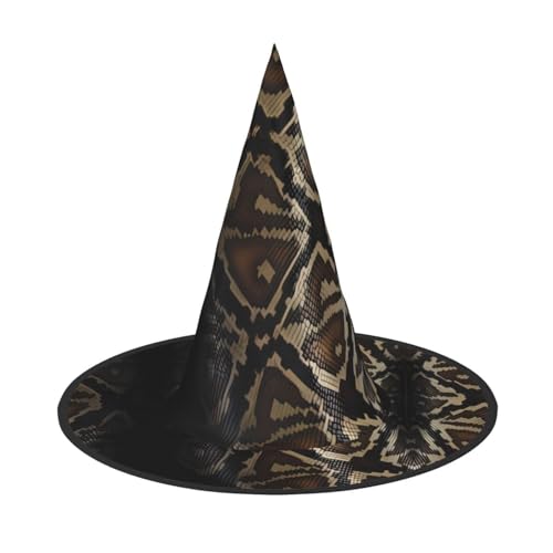 2 Stück Halloween-Hut – Hexe große Schlangenhaut Druck Kostüm Party Damen Herren Spitze Horn Kappe Licht für festliche Ostern 2 Stück Halloween-Hut – Hexe große Schlangenhaut Druck Kostüm Party Damen Herren Spitze Horn Kappe Licht für festliche Ostern von hhxvcv