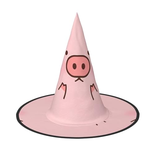 2 Stück Halloween-Hut – Hexe niedlicher Schweine-Druck, Kostümparty, Damen und Herren, spitze Hornkappe, Licht für festliche Ostern 2 Stück Halloween-Hut – Hexe niedlicher Schweine-Druck, Kostümparty, Damen und Herren, spitze Hornkappe, Licht für festliche Ostern von hhxvcv