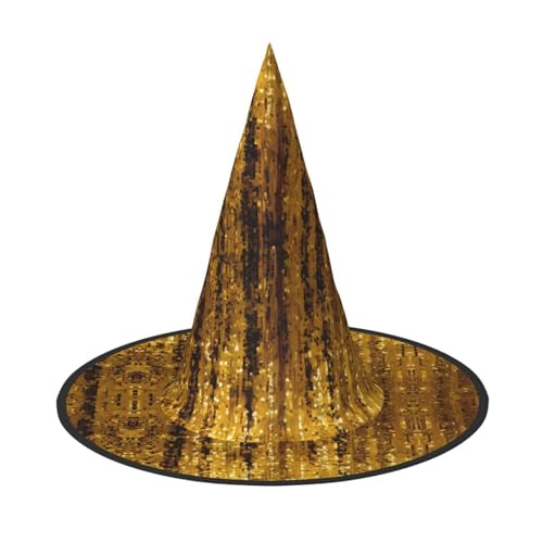 3 Stück Halloween-Hut – Hexe Gold Pailletten Funkeln Druck Kostüm Party Damen Herren Spitze Horn Kappe Licht für festliche Ostern 3 Stück Halloween-Hut – Hexe Gold Pailletten Funkeln Druck Kostüm Party Damen Herren Spitze Horn Kappe Licht für festliche Ostern von hhxvcv