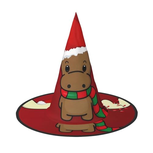 3 Stück Halloween-Hut – Hexe niedliches Weihnachts-Rentier-Druck-Kostüm, Party, Damen und Herren, spitze Hornkappe, Licht für festliche Ostern von hhxvcv