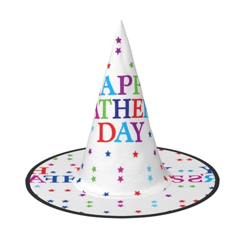 3 Stück Halloween-Hut – Hexensterne und Happy Fathers Day Print Kostüm Party, Damen Herren, spitze Hornkappe, Licht für festliche Ostern 3 Stück Halloween-Hut – Hexensterne und Happy Fathers Day Print Kostüm Party, Damen Herren, spitze Hornkappe, Licht für festliche Ostern von hhxvcv