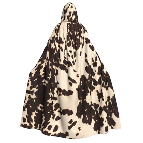 Braunes Rindsleder-Druck, Halloween-Kapuzenumhang, Kostüm, Umhang für Party, Karneval, Comic-Ausstellung, Maskerade – Unisex Erwachsene Braunes Rindsleder-Druck, Halloween-Kapuzenumhang, Kostüm, Umhang für Party, Karneval, Comic-Ausstellung, Maskerade – Unisex Erwachsene von hhxvcv