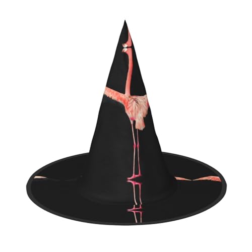 Halloween-Hut – Hexen-Flamingo-Druck, Kostümparty, Damen und Herren, spitze Hornkappe, Licht für festliche Ostern, 2 Stück Halloween-Hut – Hexen-Flamingo-Druck, Kostümparty, Damen und Herren, spitze Hornkappe, Licht für festliche Ostern, 2 Stück von hhxvcv