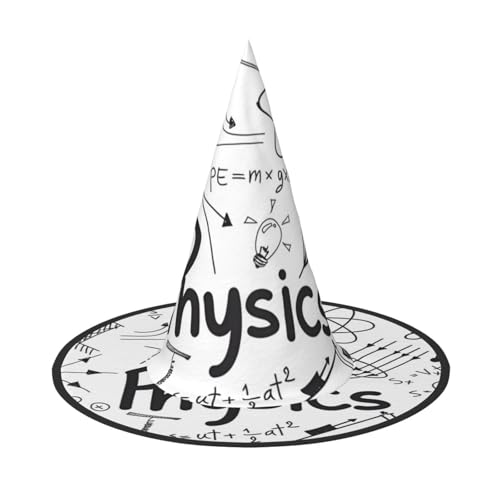 Halloween-Hut – Hexen-Physik-Druck, Kostümparty, Damen und Herren, spitze Hornkappe, Licht für festliche Ostern, 3 Stück von hhxvcv