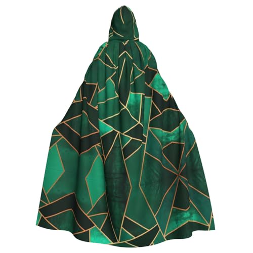 Halloween-Kapuzenumhang für Erwachsene, Unisex, geometrischer Volldruck, für Cosplay, Party und Themenveranstaltungen, Schwarz und Gold Halloween-Kapuzenumhang für Erwachsene, Unisex, geometrischer Volldruck, für Cosplay, Party und Themenveranstaltungen, Schwarz und Gold von hhxvcv