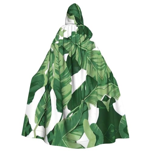 Halloween-Kapuzenumhang für Erwachsene, Unisex, niedlich, grüne Palmblätter, Volldruck, Kostüm, Umhang für Cosplay, Party und Themenveranstaltungen Halloween-Kapuzenumhang für Erwachsene, Unisex, niedlich, grüne Palmblätter, Volldruck, Kostüm, Umhang für Cosplay, Party und Themenveranstaltungen von hhxvcv