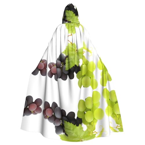 Halloween-Kapuzenumhang für Erwachsene, Unisex, violette und grüne Trauben, Volldruck, Kostüm, Umhang für Cosplay, Party und Themenveranstaltungen Halloween-Kapuzenumhang für Erwachsene, Unisex, violette und grüne Trauben, Volldruck, Kostüm, Umhang für Cosplay, Party und Themenveranstaltungen von hhxvcv