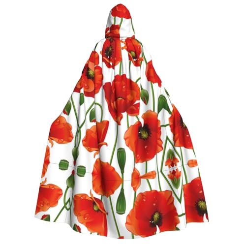 Halloween-Kapuzenumhang mit Blumendruck, Umhang für Party, Karneval, Comic-Ausstellung, Maskerade – Unisex-Erwachsene Halloween-Kapuzenumhang mit Blumendruck, Umhang für Party, Karneval, Comic-Ausstellung, Maskerade – Unisex-Erwachsene von hhxvcv