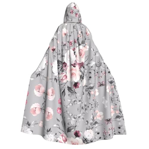 Halloween Kapuzenumhang mit Blumenmuster, Umhang für Party, Karneval, Comic-Ausstellung, Maskerade, Unisex, Erwachsene Halloween Kapuzenumhang mit Blumenmuster, Umhang für Party, Karneval, Comic-Ausstellung, Maskerade, Unisex, Erwachsene von hhxvcv
