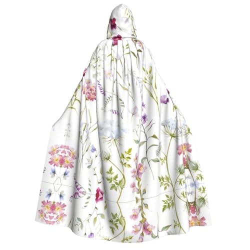 Halloween-Kapuzenumhang mit Blumenmuster für Party, Karneval, Comic-Ausstellung, Maskerade, Unisex, Erwachsene Halloween-Kapuzenumhang mit Blumenmuster für Party, Karneval, Comic-Ausstellung, Maskerade, Unisex, Erwachsene von hhxvcv