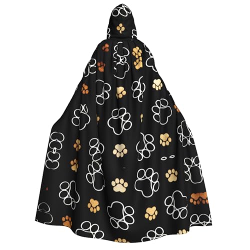 Halloween-Kapuzenumhang mit Hundepfotenabdruck, Umhang für Party, Karneval, Comic-Ausstellung, Maskerade, Unisex, Erwachsene Halloween-Kapuzenumhang mit Hundepfotenabdruck, Umhang für Party, Karneval, Comic-Ausstellung, Maskerade, Unisex, Erwachsene von hhxvcv