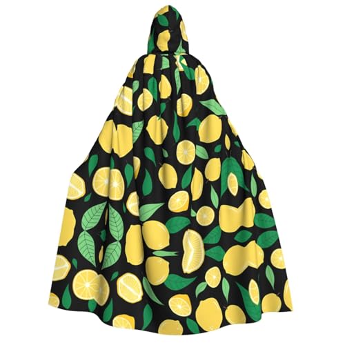 Halloween-Kapuzenumhang mit Zitronenfruchtdruck, Umhang für Party, Karneval, Comic-Ausstellung, Maskerade – Unisex Erwachsene Halloween-Kapuzenumhang mit Zitronenfruchtdruck, Umhang für Party, Karneval, Comic-Ausstellung, Maskerade – Unisex Erwachsene von hhxvcv