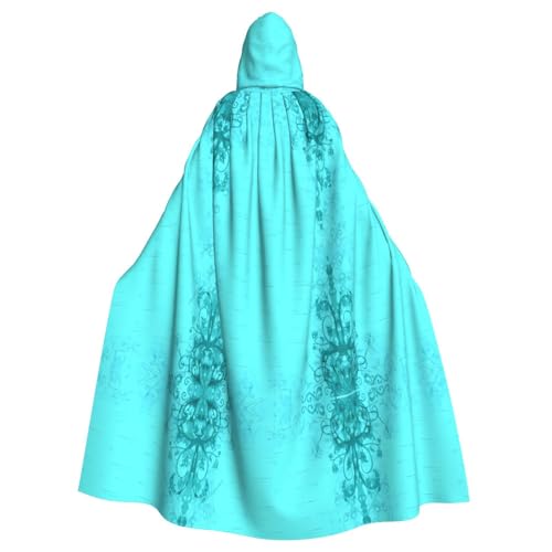 Halloween-Umhang mit Kapuze, Unisex, für Erwachsene, Blaugrün, Volldruck, Kostüm, Umhang für Cosplay, Party und Themenveranstaltungen Halloween-Umhang mit Kapuze, Unisex, für Erwachsene, Blaugrün, Volldruck, Kostüm, Umhang für Cosplay, Party und Themenveranstaltungen von hhxvcv