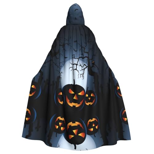 Halloween-Umhang mit Kapuze, Unisex, für Erwachsene, Halloween mit Kürbissen, Volldruck, Kostüm, Umhang für Cosplay, Party und Themenveranstaltungen Halloween-Umhang mit Kapuze, Unisex, für Erwachsene, Halloween mit Kürbissen, Volldruck, Kostüm, Umhang für Cosplay, Party und Themenveranstaltungen von hhxvcv
