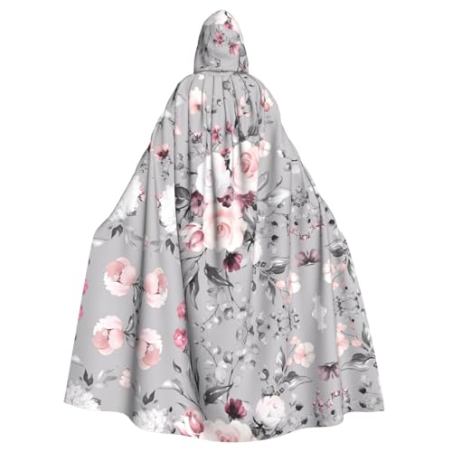 Halloween-Umhang mit Kapuze für Erwachsene, Unisex, Blumenmuster, Volldruck, Kostüm, Umhang für Cosplay, Party und Themenveranstaltungen Halloween-Umhang mit Kapuze für Erwachsene, Unisex, Blumenmuster, Volldruck, Kostüm, Umhang für Cosplay, Party und Themenveranstaltungen von hhxvcv