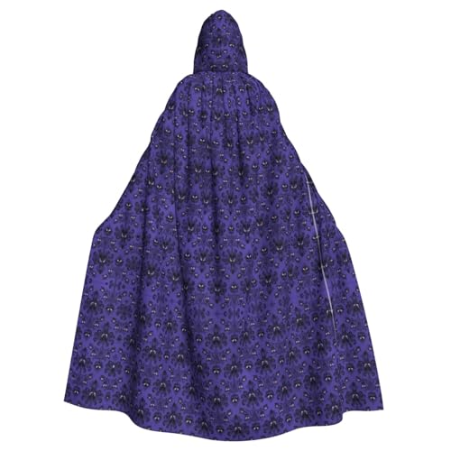 Halloween-Umhang mit Kapuze für Erwachsene, Unisex, Geisterschwarm, Volldruck, Kostüm, Umhang für Cosplay, Party und Themenveranstaltungen von hhxvcv