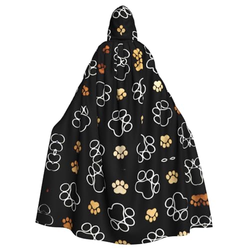 Halloween-Umhang mit Kapuze für Erwachsene, Unisex, Hundepfotenabdrücke, Volldruck, Kostüm, Umhang für Cosplay, Party und Themenveranstaltungen Halloween-Umhang mit Kapuze für Erwachsene, Unisex, Hundepfotenabdrücke, Volldruck, Kostüm, Umhang für Cosplay, Party und Themenveranstaltungen von hhxvcv