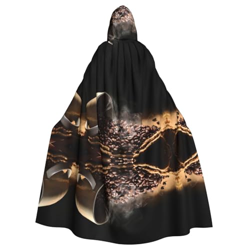 Halloween-Umhang mit Kapuze für Erwachsene, Unisex, Kaffeebohnen, Volldruck, Kostüm, Umhang für Cosplay, Party und Themenveranstaltungen Halloween-Umhang mit Kapuze für Erwachsene, Unisex, Kaffeebohnen, Volldruck, Kostüm, Umhang für Cosplay, Party und Themenveranstaltungen von hhxvcv
