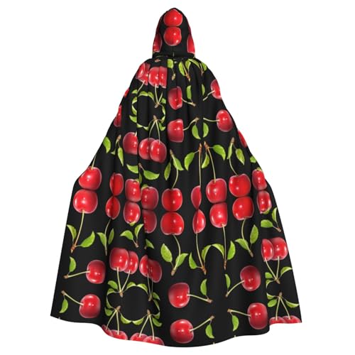 Halloween-Umhang mit Kapuze für Erwachsene, Unisex, Kirschfrucht, Volldruck, Kostüm, Umhang für Cosplay, Party und Themenveranstaltungen Halloween-Umhang mit Kapuze für Erwachsene, Unisex, Kirschfrucht, Volldruck, Kostüm, Umhang für Cosplay, Party und Themenveranstaltungen von hhxvcv