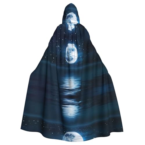 Halloween-Umhang mit Kapuze für Erwachsene, Unisex, Nachthimmel, Volldruck, Kostüm, Umhang für Cosplay, Party und Themenveranstaltungen Halloween-Umhang mit Kapuze für Erwachsene, Unisex, Nachthimmel, Volldruck, Kostüm, Umhang für Cosplay, Party und Themenveranstaltungen von hhxvcv