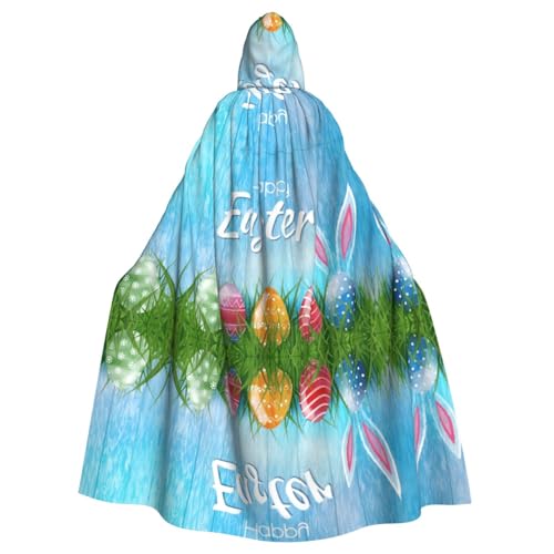 Halloween-Umhang mit Kapuze für Erwachsene, Unisex, Ostereier, Hase, Gras, Holz, Volldruck, Kostüm, Umhang für Cosplay, Party und Themenveranstaltungen Halloween-Umhang mit Kapuze für Erwachsene, Unisex, Ostereier, Hase, Gras, Holz, Volldruck, Kostüm, Umhang für Cosplay, Party und Themenveranstaltungen von hhxvcv