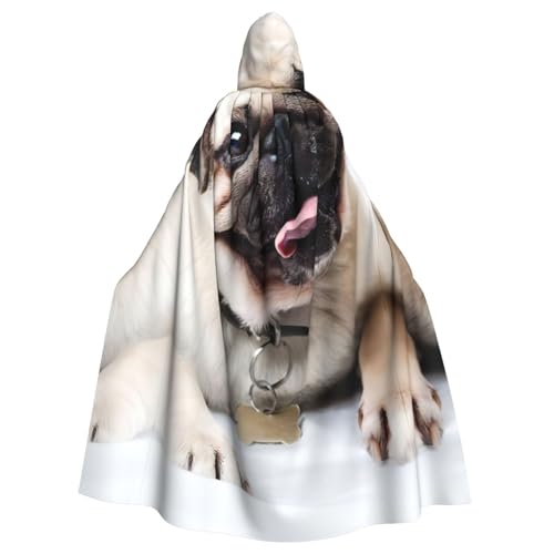 Halloween-Umhang mit Kapuze für Erwachsene, Unisex, cooler Mops, Volldruck, Kostüm, Umhang für Cosplay, Party und Themenveranstaltungen Halloween-Umhang mit Kapuze für Erwachsene, Unisex, cooler Mops, Volldruck, Kostüm, Umhang für Cosplay, Party und Themenveranstaltungen von hhxvcv