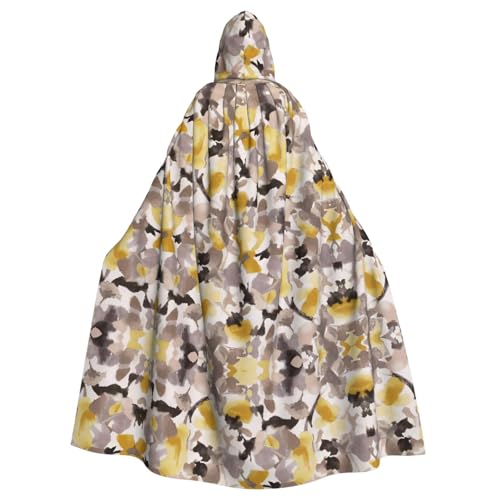 Halloween-Umhang mit Kapuze für Erwachsene, Unisex, gelb-graue Blume, Volldruck, Kostüm, Umhang für Cosplay, Party und Themenveranstaltungen Halloween-Umhang mit Kapuze für Erwachsene, Unisex, gelb-graue Blume, Volldruck, Kostüm, Umhang für Cosplay, Party und Themenveranstaltungen von hhxvcv