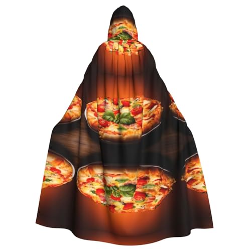 Halloween-Umhang mit Kapuze für Erwachsene, Unisex, großer Pizza-Volldruck, Kostüm, Umhang für Cosplay, Party und Themenveranstaltungen Halloween-Umhang mit Kapuze für Erwachsene, Unisex, großer Pizza-Volldruck, Kostüm, Umhang für Cosplay, Party und Themenveranstaltungen von hhxvcv