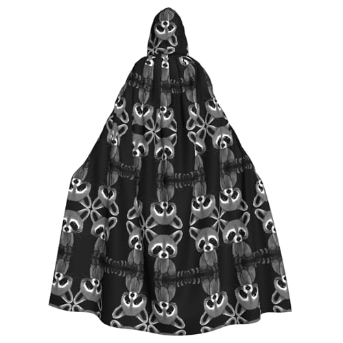 Halloween-Umhang mit Kapuze für Erwachsene, Unisex, niedlicher Waschbär, Volldruck, Kostüm, Umhang für Cosplay, Party und Themenveranstaltungen Halloween-Umhang mit Kapuze für Erwachsene, Unisex, niedlicher Waschbär, Volldruck, Kostüm, Umhang für Cosplay, Party und Themenveranstaltungen von hhxvcv