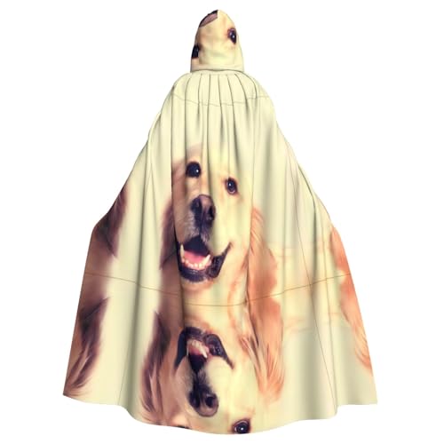 Halloween-Umhang mit Kapuze für Erwachsene, unisex, niedlicher Golden Retriever, Volldruck, Kostüm, Umhang für Cosplay, Party und Themenveranstaltungen Halloween-Umhang mit Kapuze für Erwachsene, unisex, niedlicher Golden Retriever, Volldruck, Kostüm, Umhang für Cosplay, Party und Themenveranstaltungen von hhxvcv