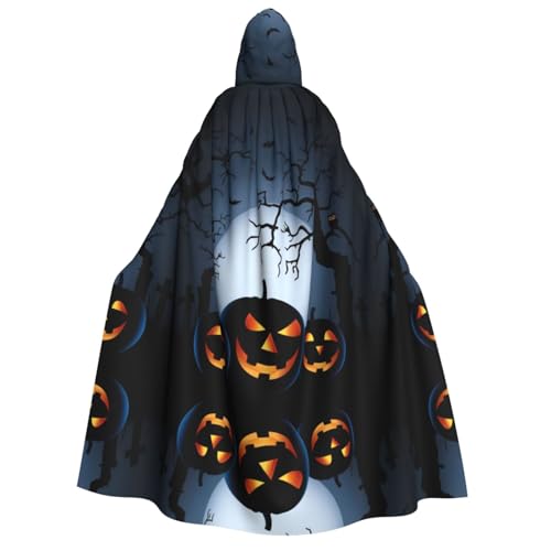 Halloween mit Kürbissen Druck, Halloween-Kapuzenumhang, Kostüm, Umhang für Party, Karneval, Comic-Ausstellung, Maskerade – Unisex Erwachsene Halloween mit Kürbissen Druck, Halloween-Kapuzenumhang, Kostüm, Umhang für Party, Karneval, Comic-Ausstellung, Maskerade – Unisex Erwachsene von hhxvcv