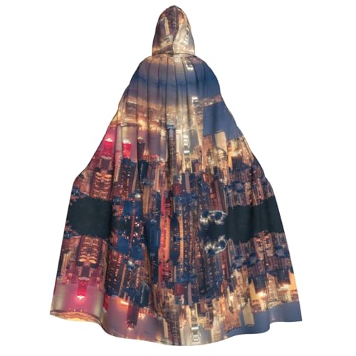 Hongkong Print Halloween Kapuzenumhang Kostüm Umhang für Party, Karneval, Comic Ausstellung, Maskerade - Unisex Erwachsene von hhxvcv