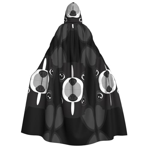Hunde-Aufdruck, Halloween-Kapuzenumhang, Kostüm, Umhang für Party, Karneval, Comic-Ausstellung, Maskerade – Unisex Erwachsene von hhxvcv