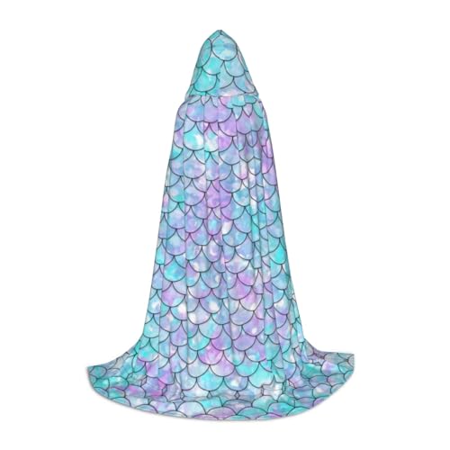 L Halloween Kapuzen Umhang - Unisex Erwachsene Meerjungfrau Druck Kostüm Umhang - Perfekt für Cosplay, Party, Karneval L Halloween Kapuzen Umhang - Unisex Erwachsene Meerjungfrau Druck Kostüm Umhang - Perfekt für Cosplay, Party, Karneval von hhxvcv